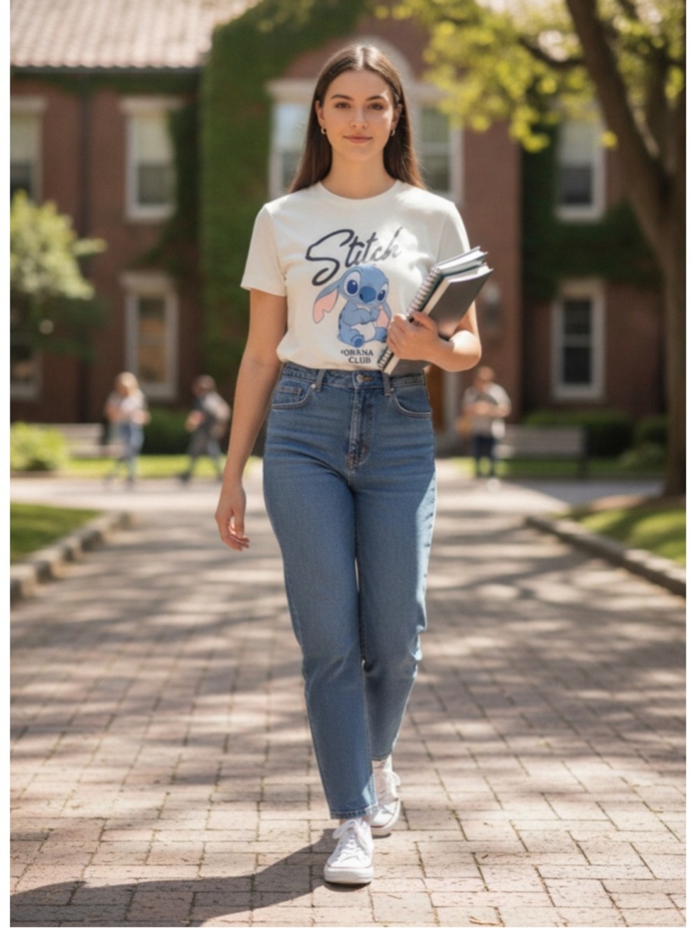 Stitch Ohana Club Cream Graphic Tee